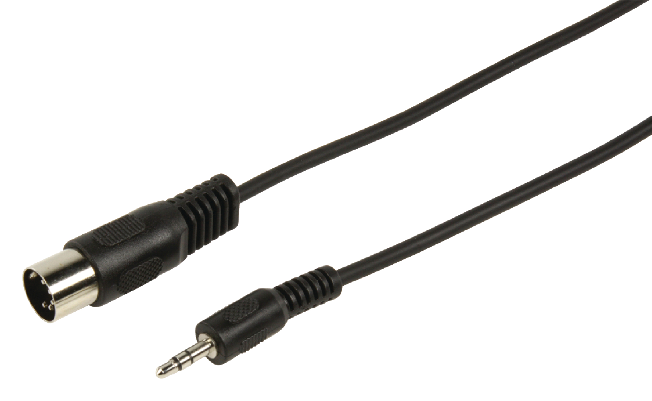 Câble Audio / video 5p din stekker (180°) - 3.5mm stereo stekker 1.5 meter