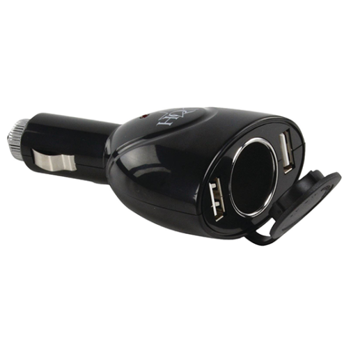 Chargeur de voiture 3-Outputs 1.0 A Voiture / USB Noir