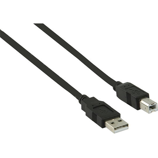 Câble USB 2.0 USB-A Mâle - USB-B Mâle Rond pour imprimante 2,00 m