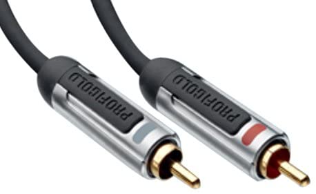 Câble de connexion audio RCA 2 Mâle/Mâle 5 m -Profigold PROA4205