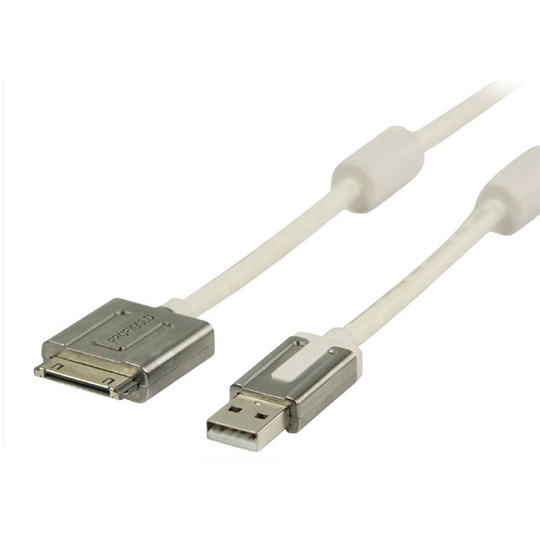 Cable Data and Charging Apple Dock 30-Pins - USB A Male 1.00 m Blanc