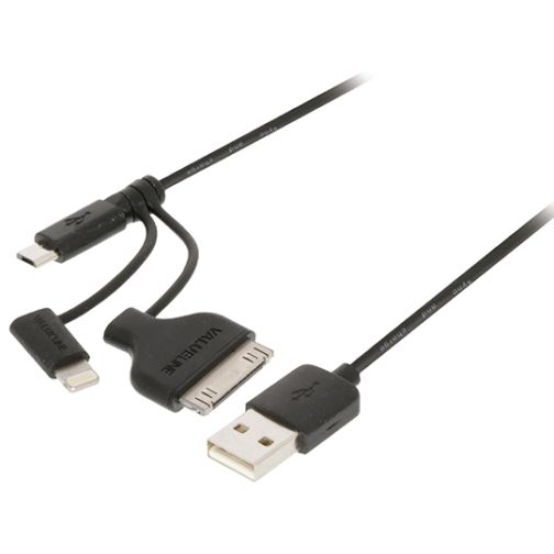 CÂBLE DE SYNCHRONISATION,CHARGE 30pins-Lightning-micro USB