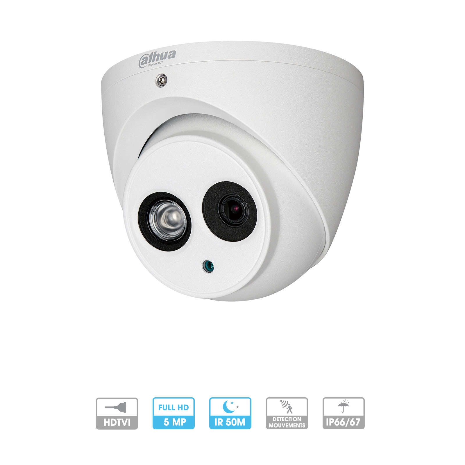 Camera de surveillance Dahua Dôme HDCVI 5 MP